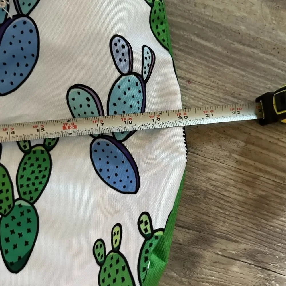 Water Resistant Canvas Beach Bag with Zipper, Cactus Large Beach Tote Bag new